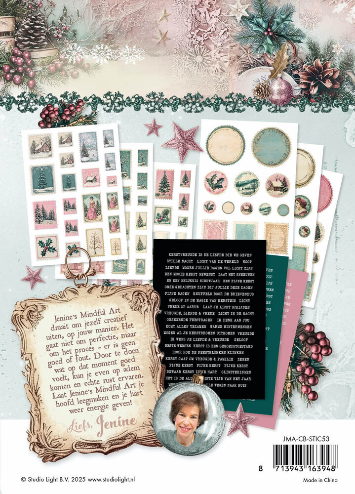 Studio Light Christmas Blush Stickers Zegels & Teksten NL (JMA-CB-STIC53) Studio Light Christmas Blush Stickers Zegels & Teksten NL (JMA-CB-STIC53)