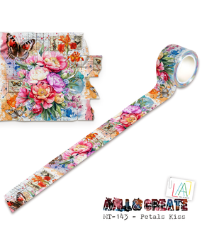 Aall and Create Colourburst Botanicals 25mm 10m Washi Tape Petals Kiss (AALL-MT-143)