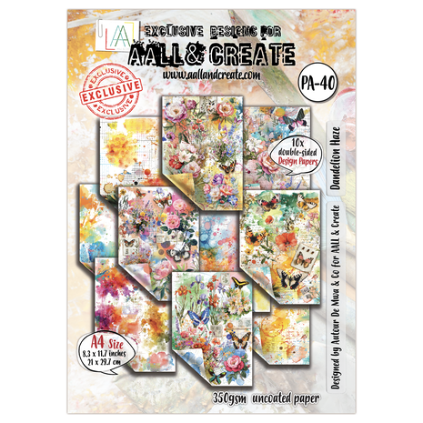 Aall and Create Garden Daydreams A4 Design Paper Dandelion Haze (AALL-PA-040)