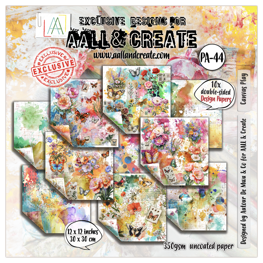 Aall and Create Garden Daydreams 12x12 Inch Design Paper Canvas Play (AALL-PA-044)