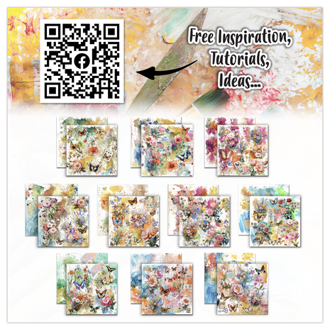 Aall and Create Garden Daydreams 12x12 Inch Design Paper Canvas Play (AALL-PA-044)