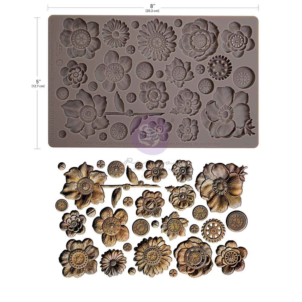 Finnabair Rusty Flowers 5x8 Inch Decor Moulds (951429) Finnabair Rusty Flowers 5x8 Inch Decor Moulds (951429)