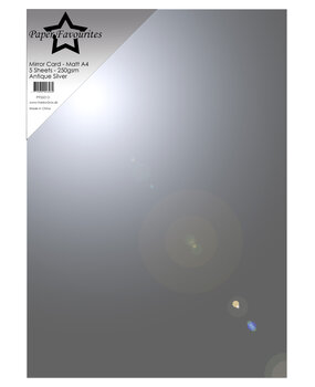 Paper Favourites Antique Silver A4 Mirror Card Glossy 250gsm (5pcs) (PFSS113)