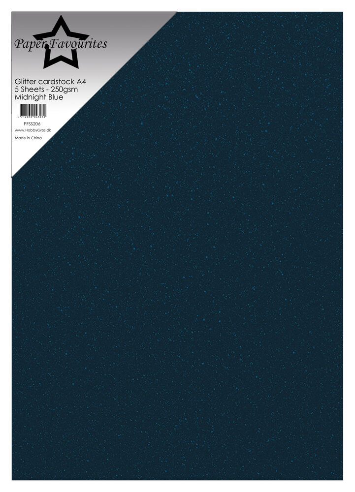Paper Favourites Midnight Blue A4 Glitter Cardstock 250gsm (5pcs) (PFSS206) Paper Favourites Midnight Blue A4 Glitter Cardstock 250gsm (5pcs) (PFSS206)