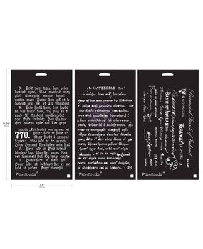 Finnabair Limited Edition Stencil Set Old Pages (3pcs) (951320)