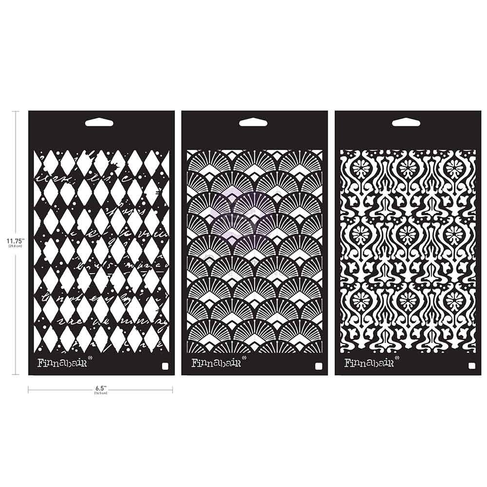 Finnabair Limited Edition Stencil Set Decadent Walls (3pcs) (951337) Finnabair Limited Edition Stencil Set Decadent Walls (3pcs) (951337)