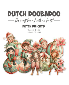 Dutch Doobadoo Merry and Bright A6 Dutch Collage Die-cuts Merry & Bright (16pcs) (474.007.511)