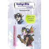 IndigoBlu Steampunk Elf A6 Red Rubber Stamp (IND1449)