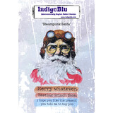 IndigoBlu Steampunk Santa A6 Red Rubber Stamp (IND1450)