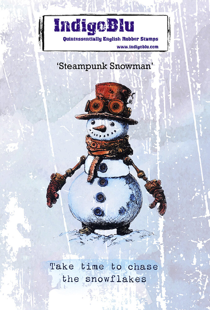 IndigoBlu Steampunk Snowman A6 Red Rubber Stamp (IND1451) IndigoBlu Steampunk Snowman A6 Red Rubber Stamp (IND1451)