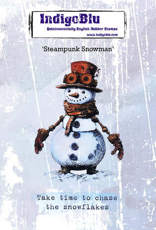 IndigoBlu Steampunk Snowman A6 Red Rubber Stamp (IND1451) IndigoBlu Steampunk Snowman A6 Red Rubber Stamp (IND1451)