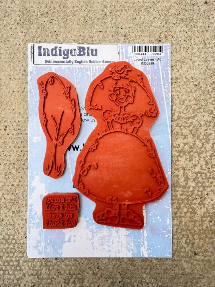 IndigoBlu Robyn A6 Red Rubber Stamp (IND1462)