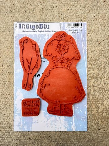 IndigoBlu Robyn A6 Red Rubber Stamp (IND1462)