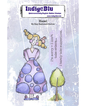 IndigoBlu Hazel A6 Red Rubber Stamp (IND1463)