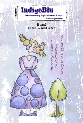 IndigoBlu Hazel A6 Red Rubber Stamp (IND1463)