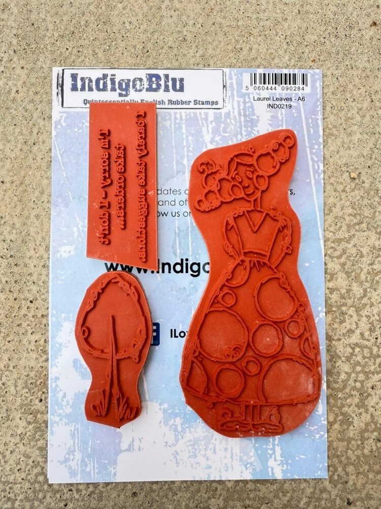 IndigoBlu Hazel A6 Red Rubber Stamp (IND1463)