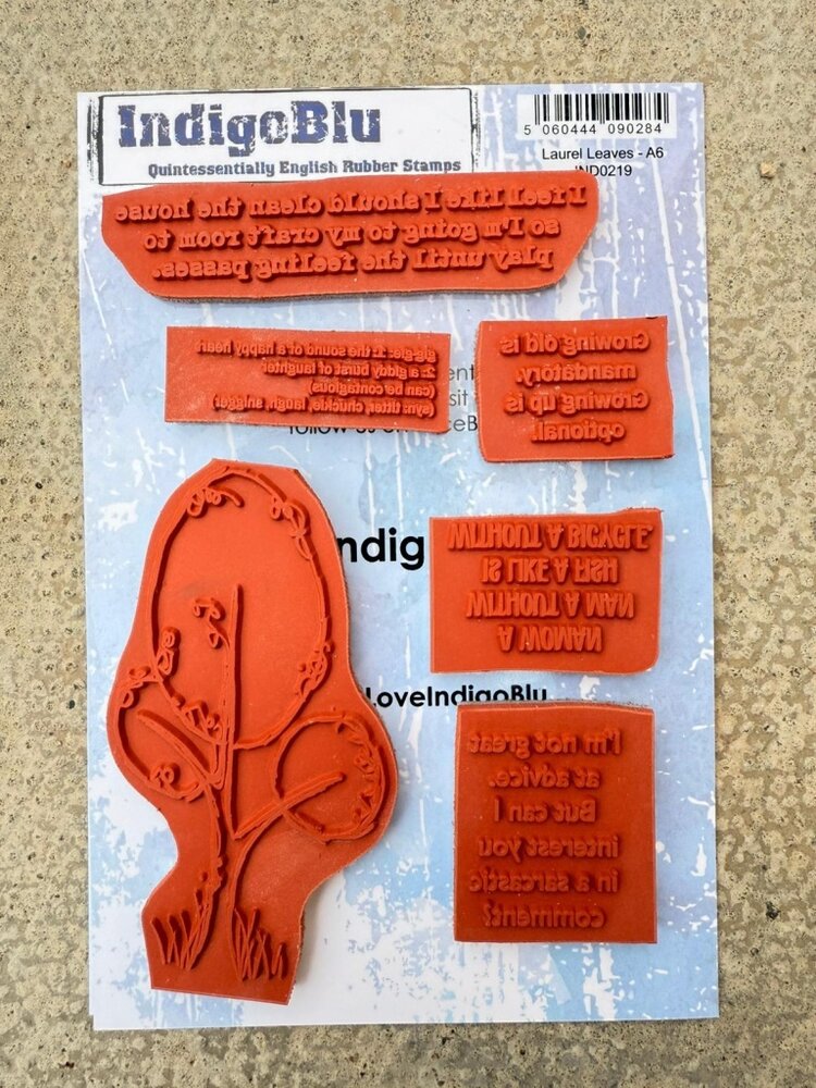 IndigoBlu Giggle Tree A6 Red Rubber Stamp (IND1464)