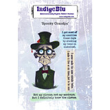 IndigoBlu Spooky Grandpa A6 Red Rubber Stamp (IND1475)