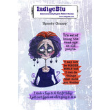 IndigoBlu Spooky Granny A6 Red Rubber Stamp (IND1476)