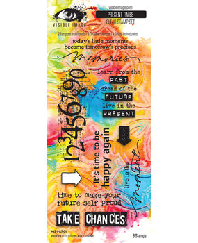 Visible Image Tomorrow's Memories 4x8 Inch Stamp Set Present Times (VIS-PRT-01)