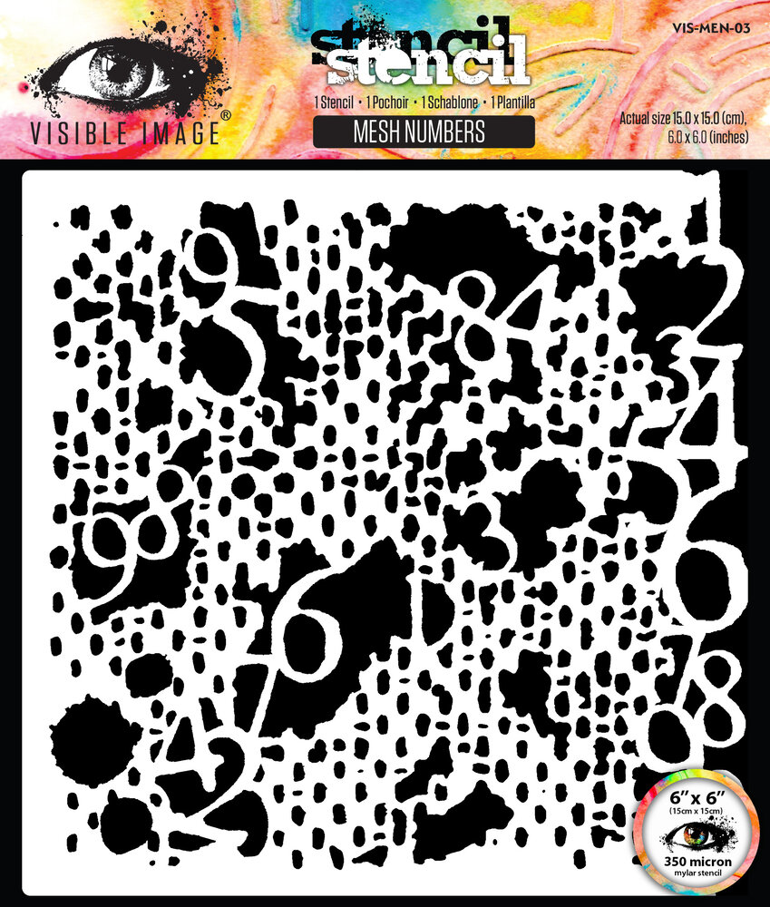 Visible Image Tomorrow's Memories 6x6 Inch Stencil Mesh Numbers (VIS-MEN-03)