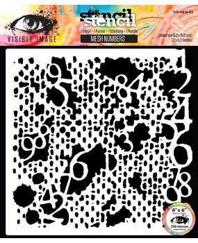 Visible Image Tomorrow's Memories 6x6 Inch Stencil Mesh Numbers (VIS-MEN-03)