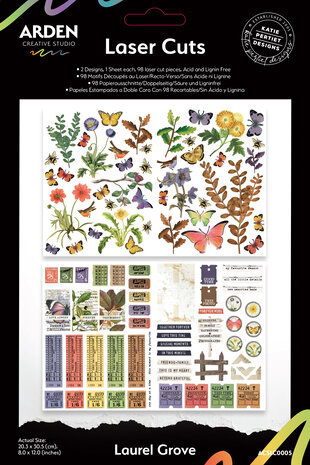Arden Creative Studio Laurel Grove Laser Cuts (98pcs) (ACSLC0005) Arden Creative Studio Laurel Grove Laser Cuts (98pcs) (ACSLC0005)