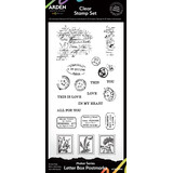 Arden Creative Studio Laurel Grove Maker Series 4x8 Inch Clear Stamp Set Letter Box Postmarks (ACSCS0016)