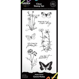 Arden Creative Studio Laurel Grove Maker Series 4x8 Inch Clear Stamp Set Grove Notes (ACSCS0015)