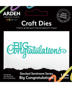 Arden Creative Studio Laurel Grove Stacked Sentiment Series Craft Die Big Congratulations (ACSCD0025)