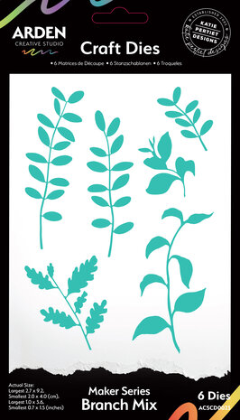 Arden Creative Studio Laurel Grove Maker Series Craft Die Set Branch Mix (ACSCD0023)