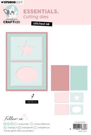 Creative Craftlab Stitched A6 Essentials Cutting Die (CCL-ES-CD1056) Creative Craftlab Stitched A6 Essentials Cutting Die (CCL-ES-CD1056)