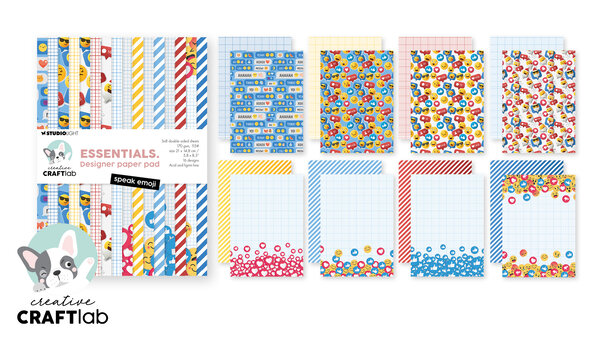 Creative Craftlab Speak Emoji Essentials Designer Paper Pad (CCL-ES-DPP390)
