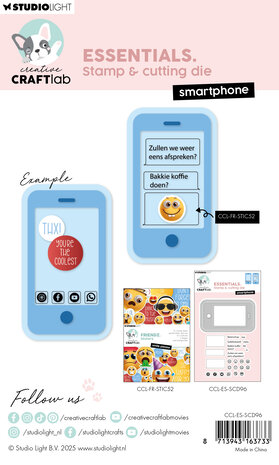Creative Craftlab Smartphone Essentials Stamp & Cutting Die (CCL-ES-SCD96)