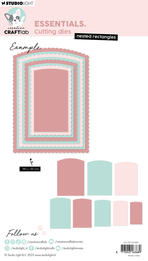 Creative Craftlab Nested Rectangles Essentials Cutting Die (CCL-ES-CD1055)