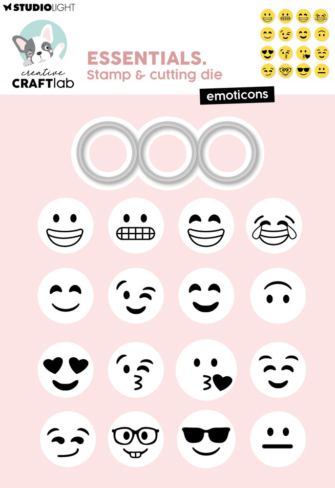 Creative Craftlab Emoticons Essentials Stamp & Cutting Die (CCL-ES-SCD95)