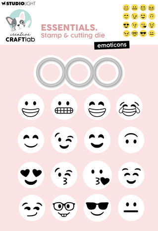 Creative Craftlab Emoticons Essentials Stamp & Cutting Die (CCL-ES-SCD95)