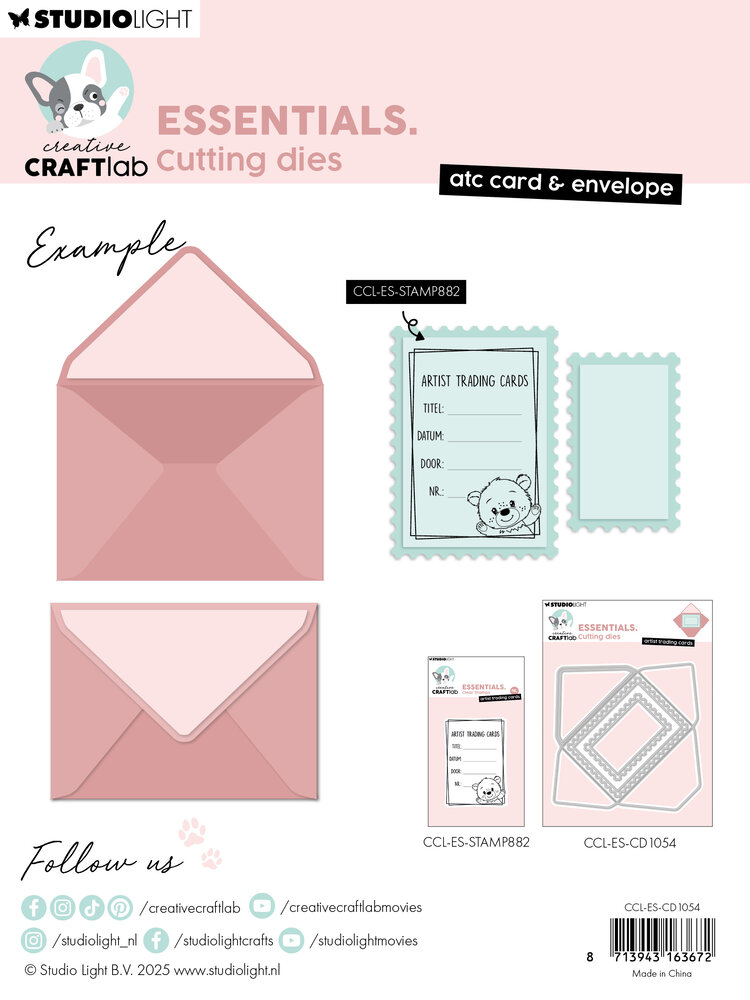 Creative Craftlab ATC Card & Envelope Essentials Cutting Die (CCL-ES-CD1054)
