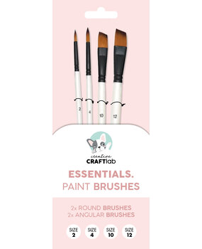 Creative Craftlab Paint Brushes (2x Round/ 2x Angular) (CCL-ES-BRUSH08)