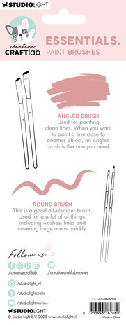 Creative Craftlab Paint Brushes (2x Round/ 2x Angular) (CCL-ES-BRUSH08)
