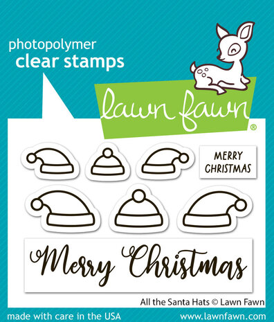 Lawn Fawn All The Santa Hats Clear Stamps (LF3904)