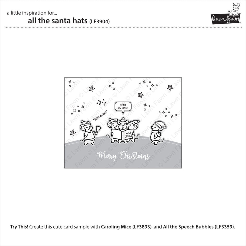 Lawn Fawn All The Santa Hats Clear Stamps (LF3904)