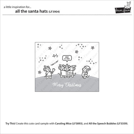 Lawn Fawn All The Santa Hats Clear Stamps (LF3904)