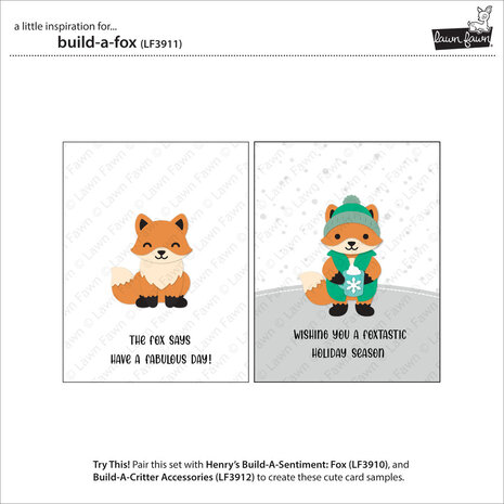 Lawn Fawn Build-A-Fox Lawn Cuts Dies (LF3911) Lawn Fawn Build-A-Fox Lawn Cuts Dies (LF3911)