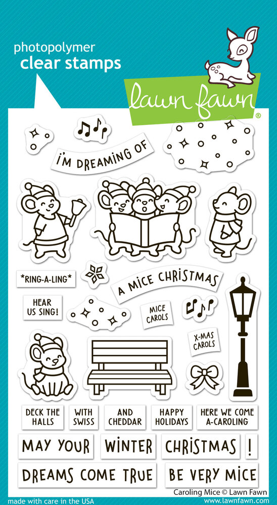 Lawn Fawn Caroling Mice Clear Stamps (LF3893) Lawn Fawn Caroling Mice Clear Stamps (LF3893)