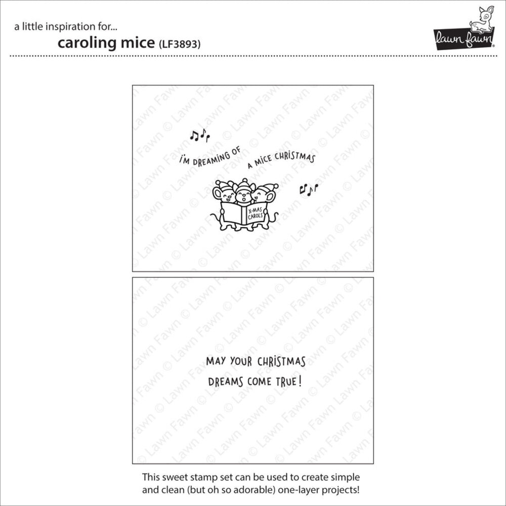 Lawn Fawn Caroling Mice Clear Stamps (LF3893) Lawn Fawn Caroling Mice Clear Stamps (LF3893)