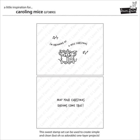 Lawn Fawn Caroling Mice Clear Stamps (LF3893) Lawn Fawn Caroling Mice Clear Stamps (LF3893)