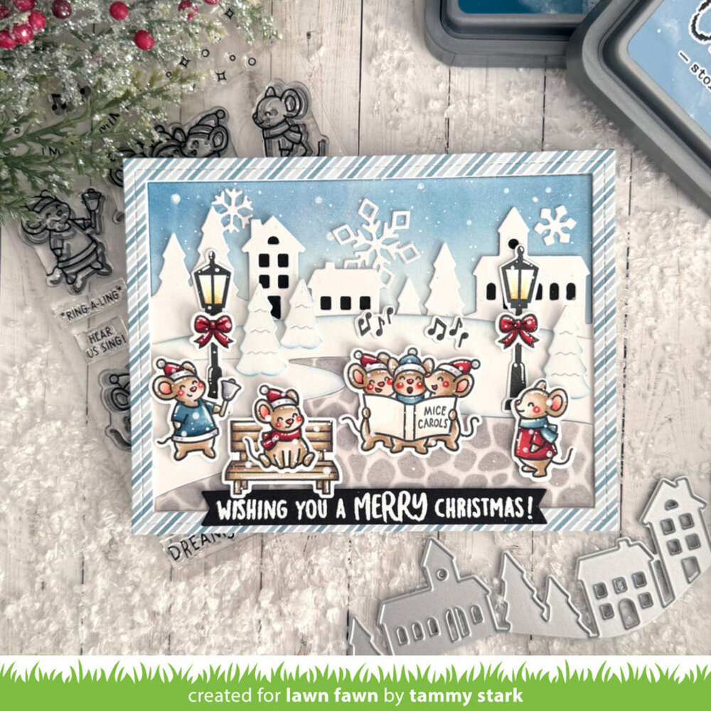 Lawn Fawn Caroling Mice Clear Stamps (LF3893) Lawn Fawn Caroling Mice Clear Stamps (LF3893)