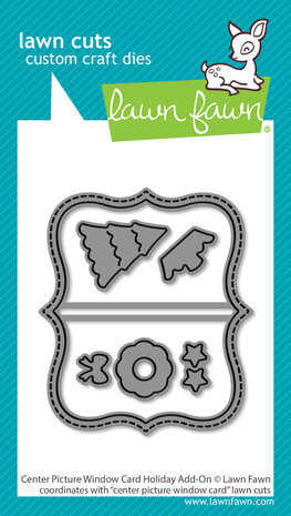 Lawn Fawn Center Picture Window Card Holiday Add-On Lawn Cuts Dies (LF3918)