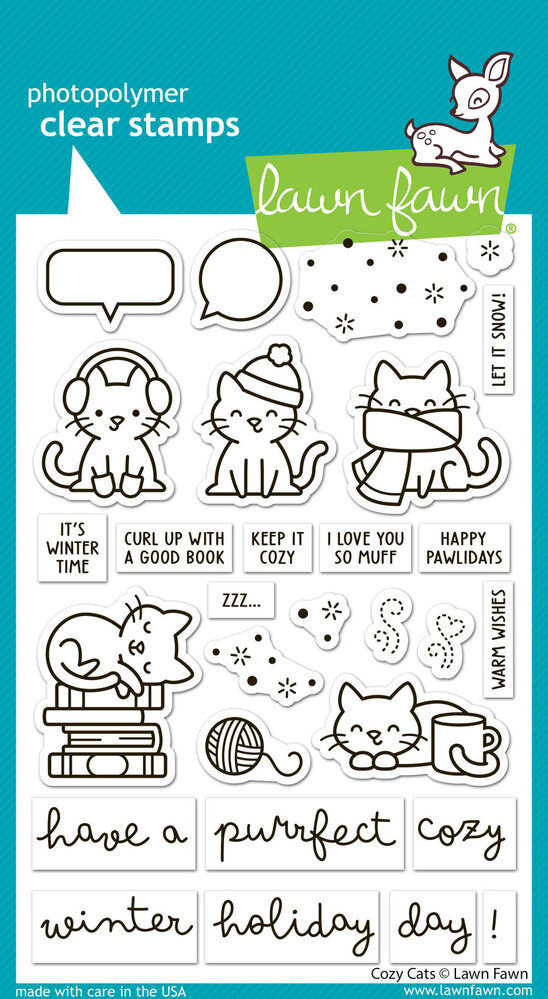 Lawn Fawn Cozy Cats Clear Stamps (LF3896) Lawn Fawn Cozy Cats Clear Stamps (LF3896)